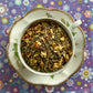 Teacup full of herbal tea