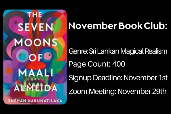 November Book Club cover art and book details