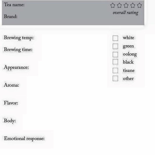 Tasting Journal (PDF Format)