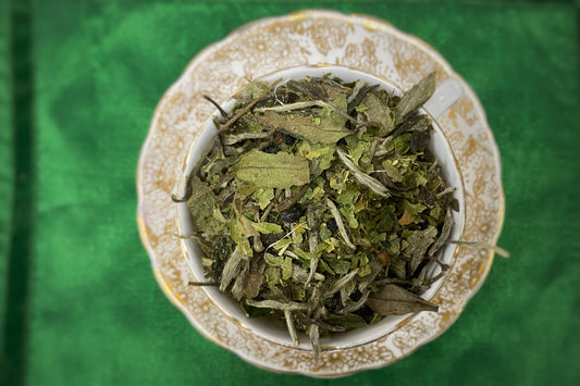 A cup full of tea leaf